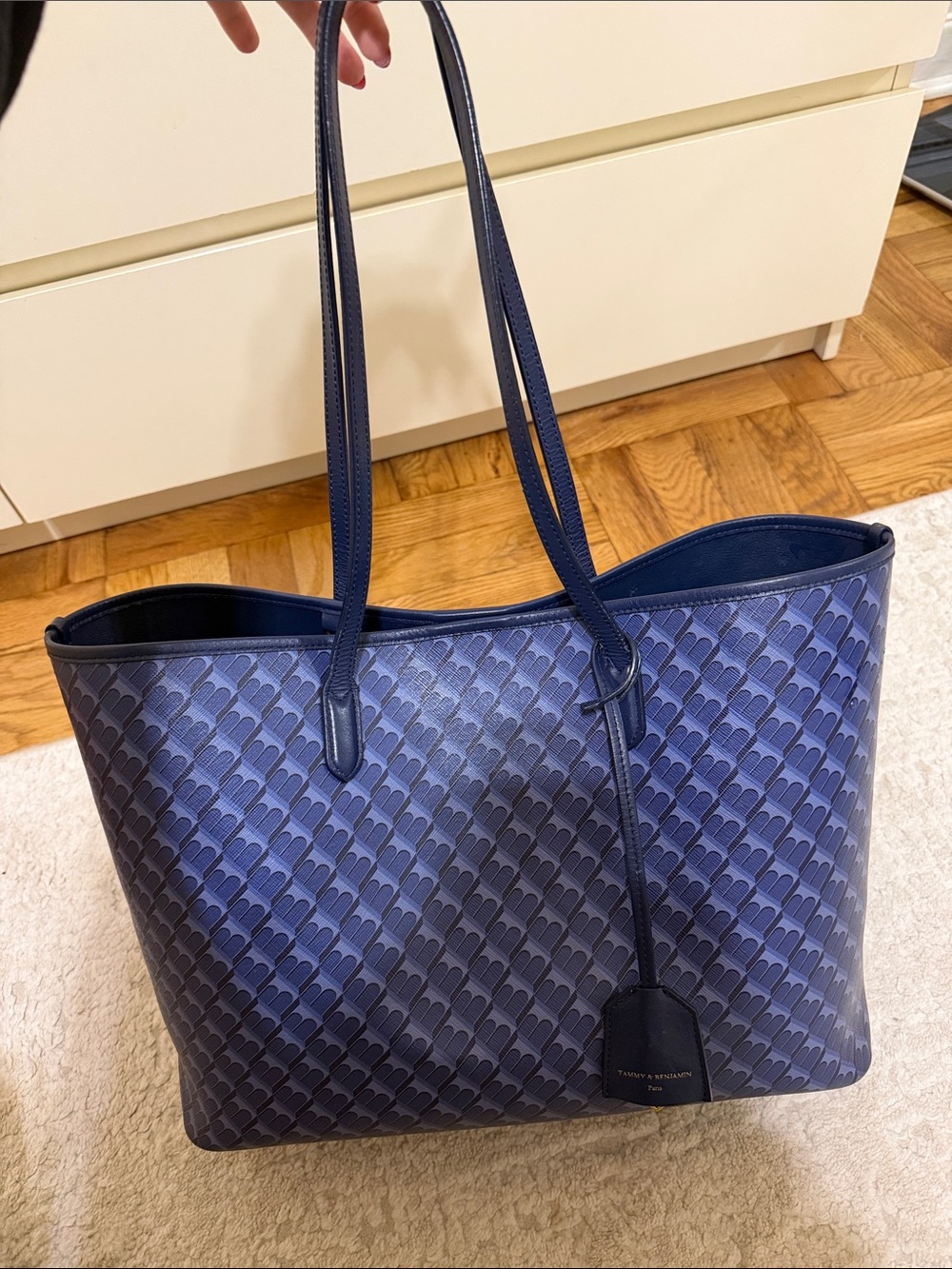 Tammy & Benjamin Blue Monogram Tote